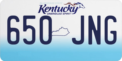 KY license plate 650JNG