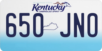 KY license plate 650JNO