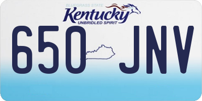 KY license plate 650JNV