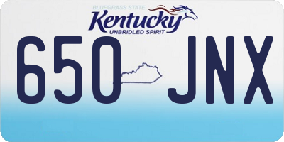 KY license plate 650JNX