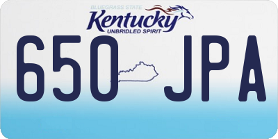 KY license plate 650JPA