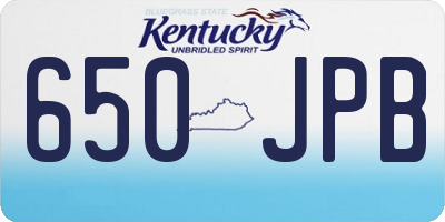KY license plate 650JPB