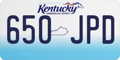 KY license plate 650JPD