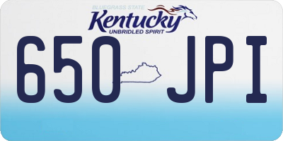KY license plate 650JPI