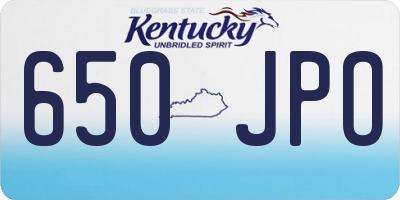 KY license plate 650JPO
