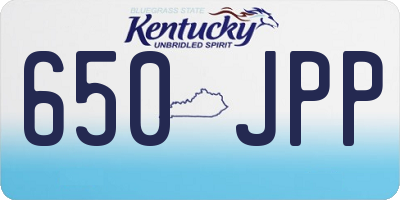KY license plate 650JPP