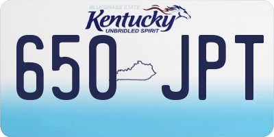 KY license plate 650JPT