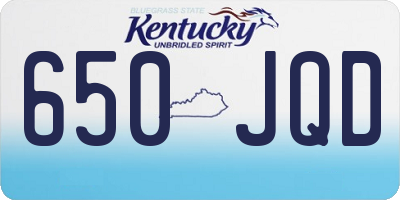 KY license plate 650JQD