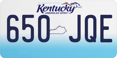 KY license plate 650JQE