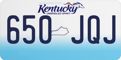 KY license plate 650JQJ