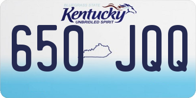 KY license plate 650JQQ