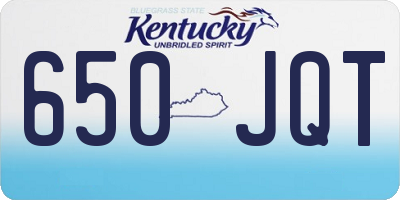 KY license plate 650JQT