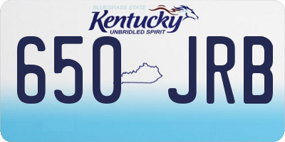 KY license plate 650JRB