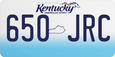KY license plate 650JRC
