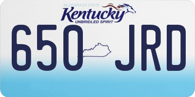 KY license plate 650JRD