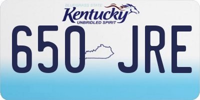 KY license plate 650JRE