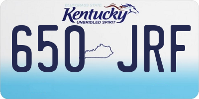 KY license plate 650JRF