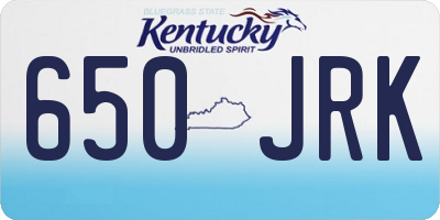 KY license plate 650JRK