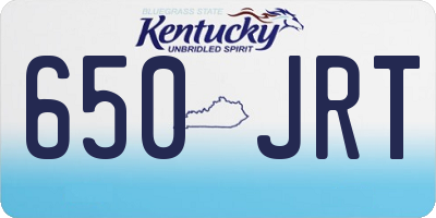 KY license plate 650JRT