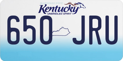 KY license plate 650JRU
