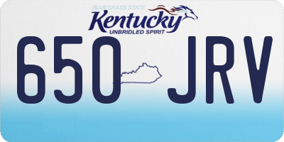 KY license plate 650JRV