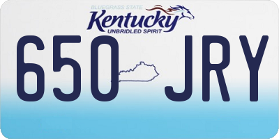 KY license plate 650JRY