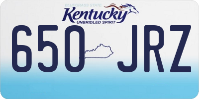 KY license plate 650JRZ