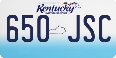 KY license plate 650JSC