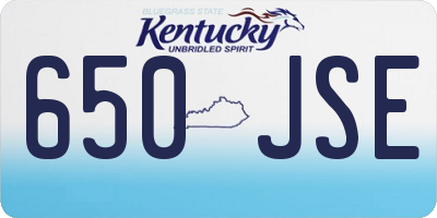 KY license plate 650JSE