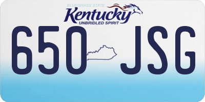 KY license plate 650JSG