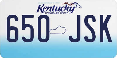 KY license plate 650JSK