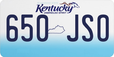 KY license plate 650JSO
