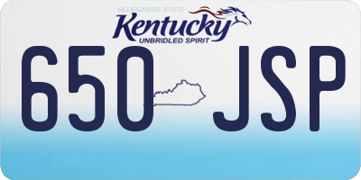 KY license plate 650JSP