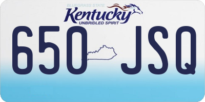 KY license plate 650JSQ
