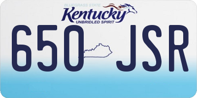 KY license plate 650JSR