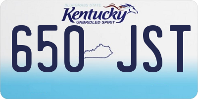 KY license plate 650JST