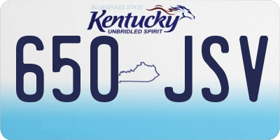 KY license plate 650JSV