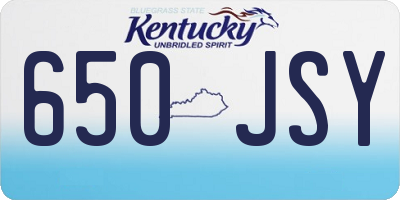 KY license plate 650JSY