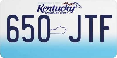 KY license plate 650JTF