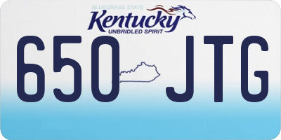 KY license plate 650JTG