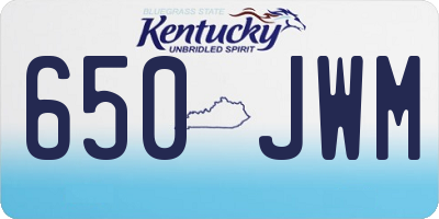 KY license plate 650JWM