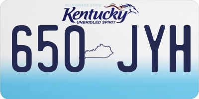 KY license plate 650JYH