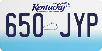 KY license plate 650JYP