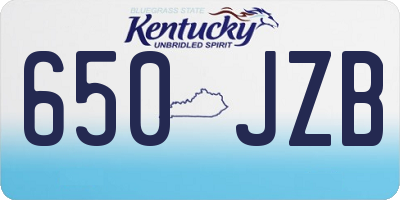 KY license plate 650JZB