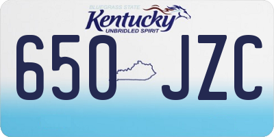 KY license plate 650JZC