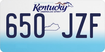 KY license plate 650JZF