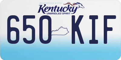 KY license plate 650KIF