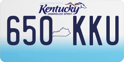 KY license plate 650KKU