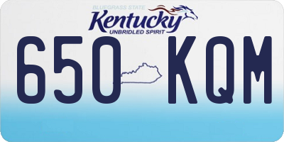 KY license plate 650KQM