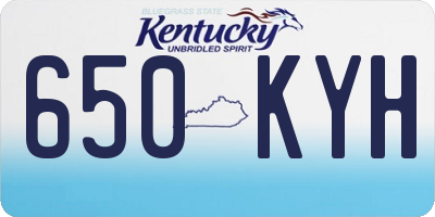 KY license plate 650KYH